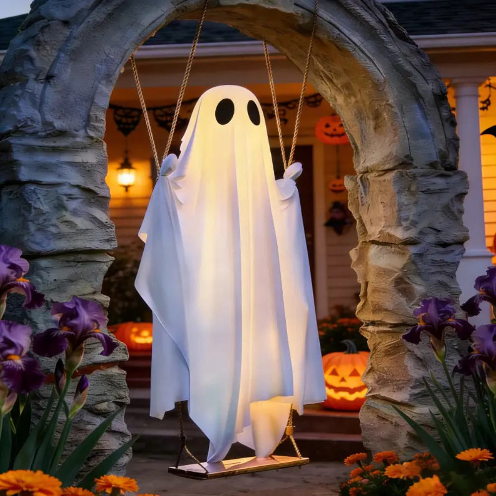 Haunted Swing Ghost – Light-Up Halloween Hanging Decoration