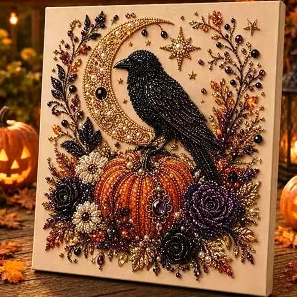 Halloween Ghost Diamond Art Kit – DIY Crystal Painting Craft Set