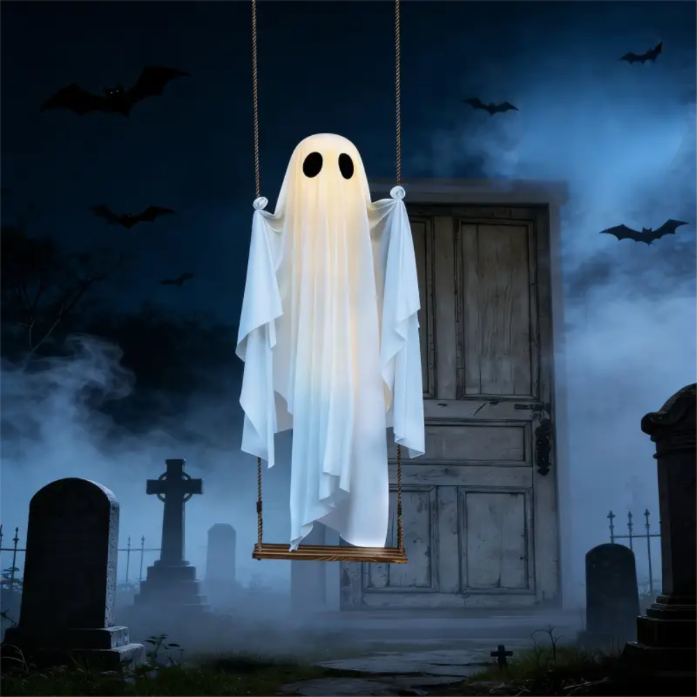 Haunted Swing Ghost – Light-Up Halloween Hanging Decoration