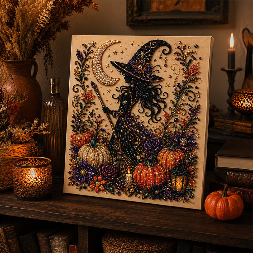 Halloween Ghost Diamond Art Kit – DIY Crystal Painting Craft Set