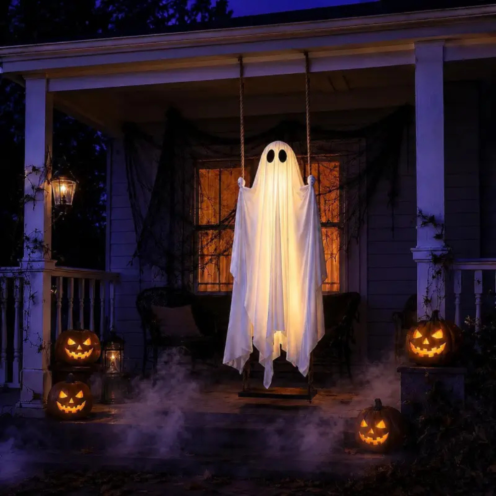Haunted Swing Ghost – Light-Up Halloween Hanging Decoration