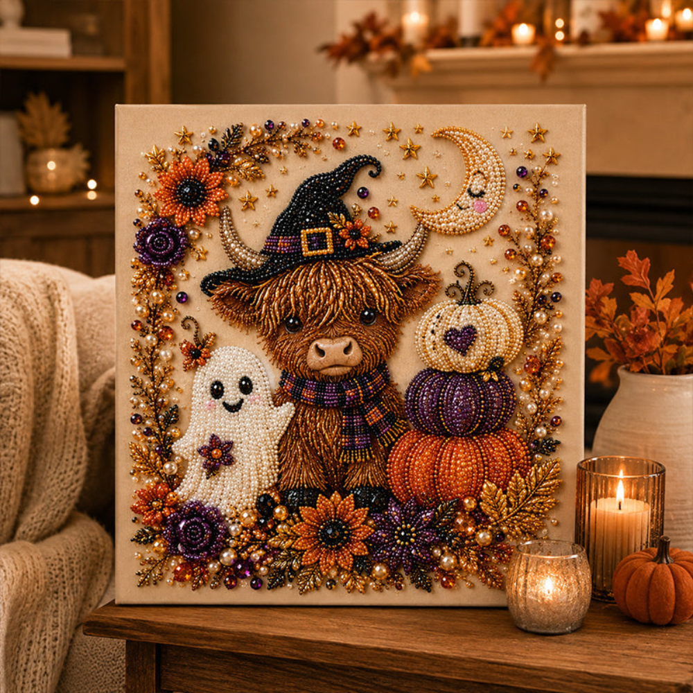 Halloween Ghost Diamond Art Kit – DIY Crystal Painting Craft Set