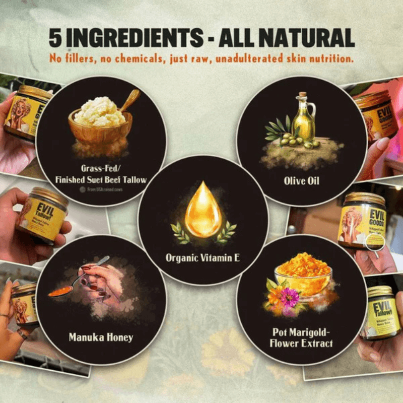 Organic Whipped Tallow & Manuka Honey Balm