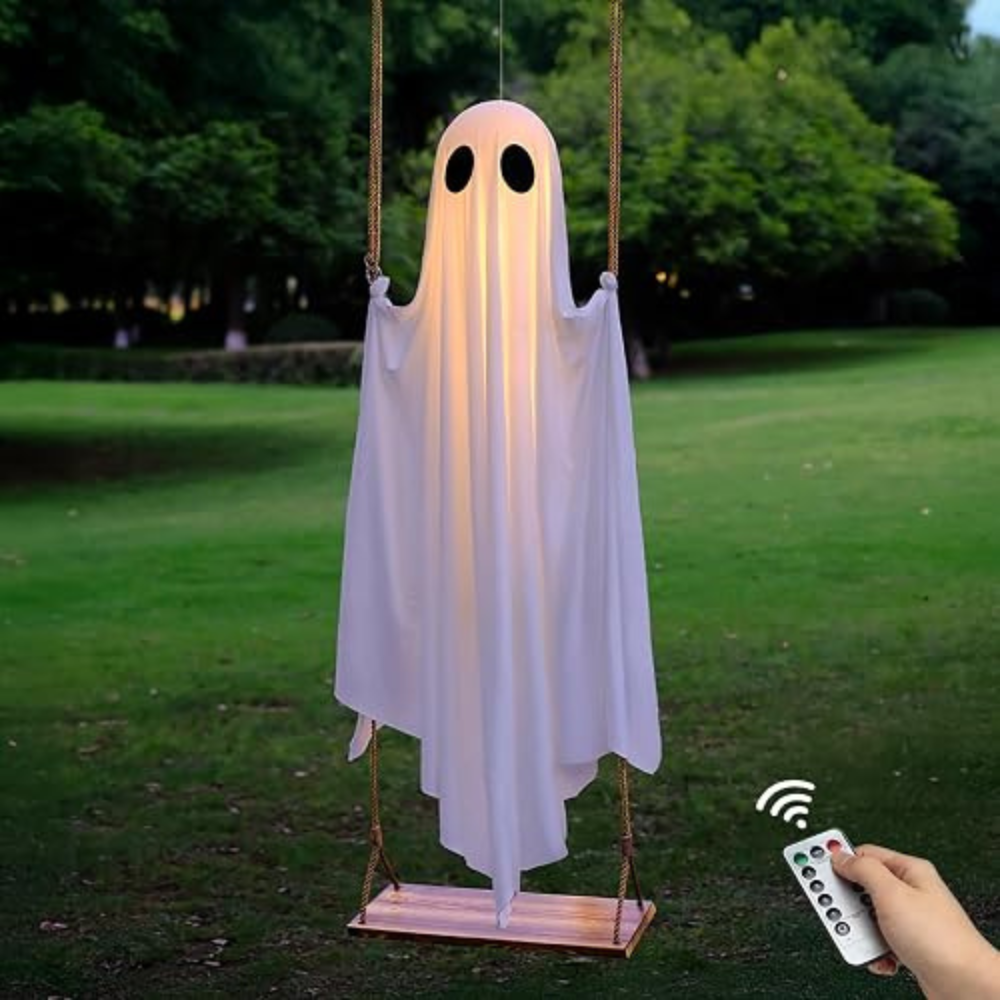Haunted Swing Ghost – Light-Up Halloween Hanging Decoration