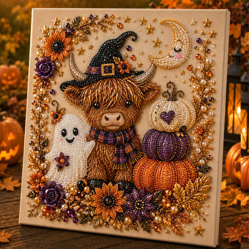 Halloween Ghost Diamond Art Kit – DIY Crystal Painting Craft Set