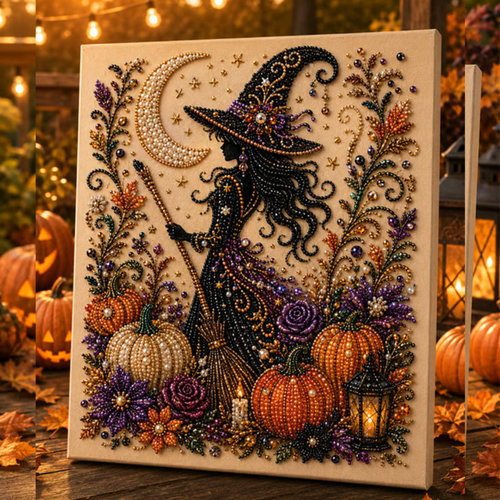 Halloween Ghost Diamond Art Kit – DIY Crystal Painting Craft Set