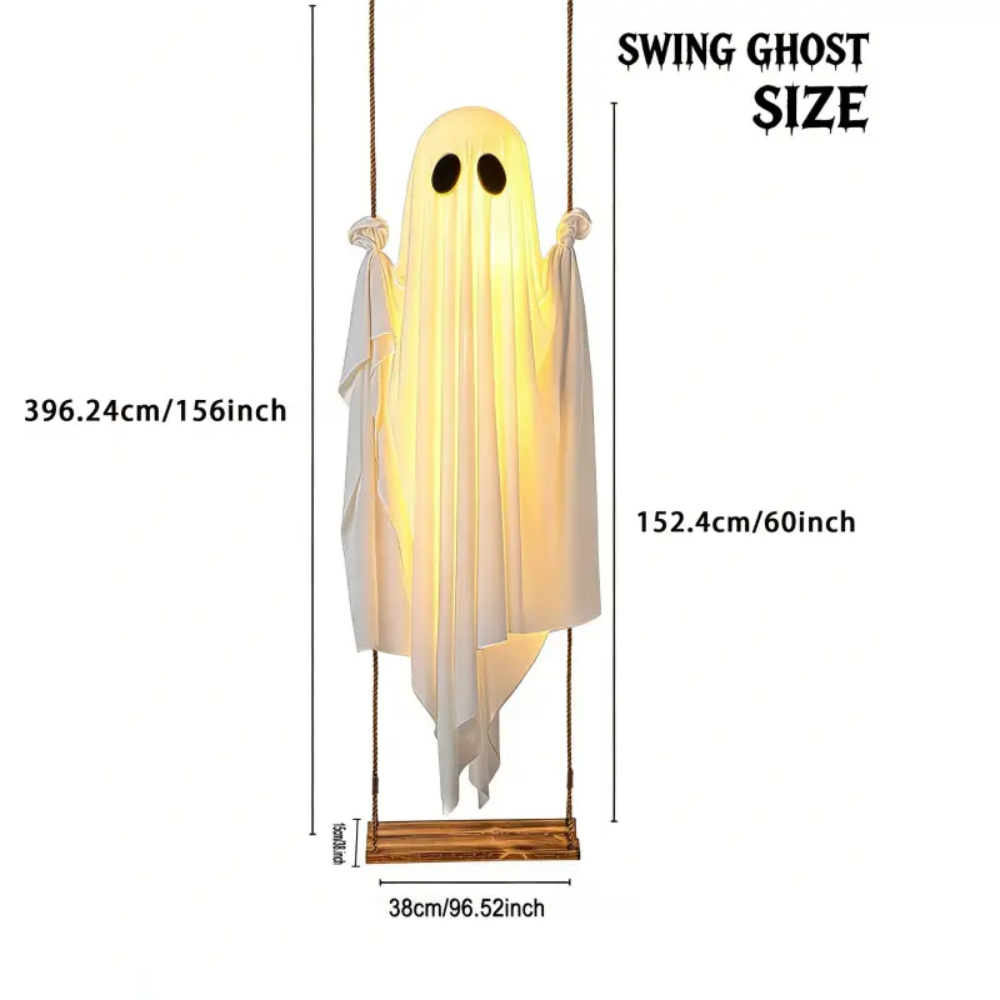 Haunted Swing Ghost – Light-Up Halloween Hanging Decoration