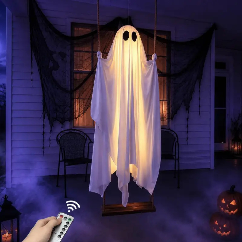 Haunted Swing Ghost – Light-Up Halloween Hanging Decoration