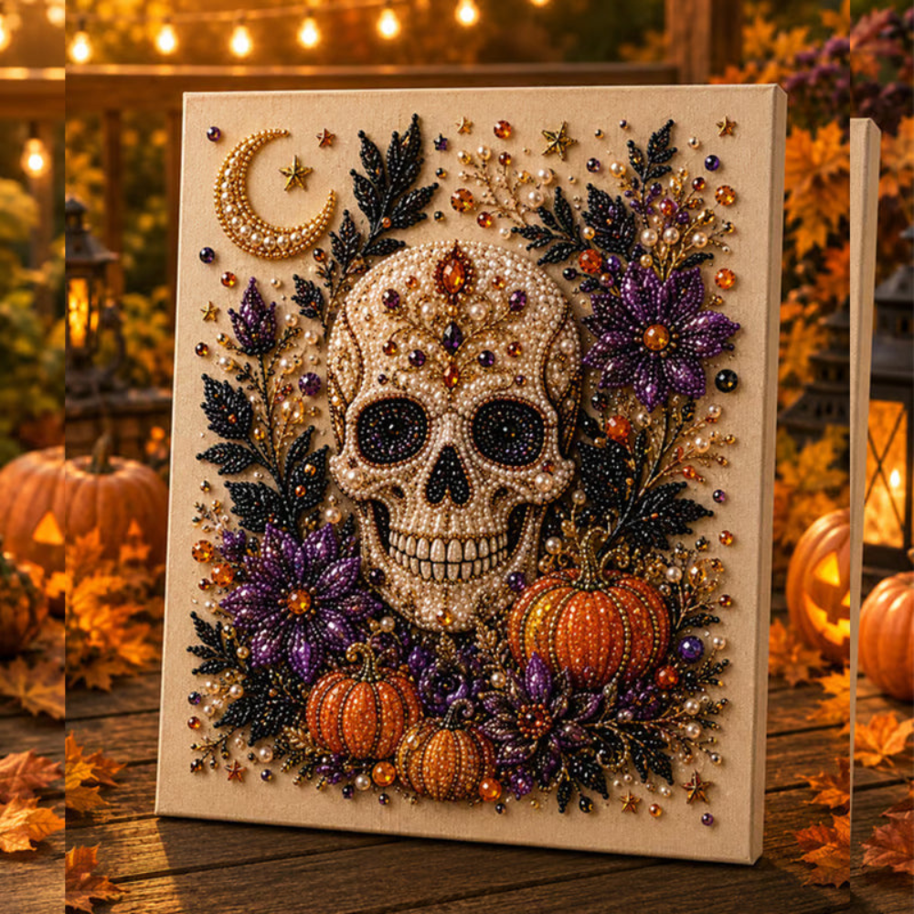 Halloween Ghost Diamond Art Kit – DIY Crystal Painting Craft Set