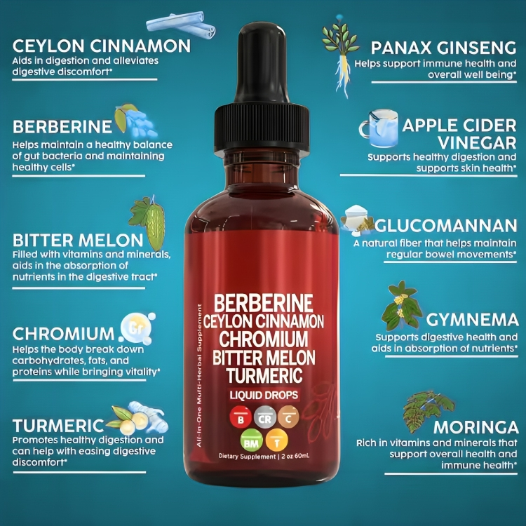 Ceylon Cinnamon Berberine Liquid Drops 60ML