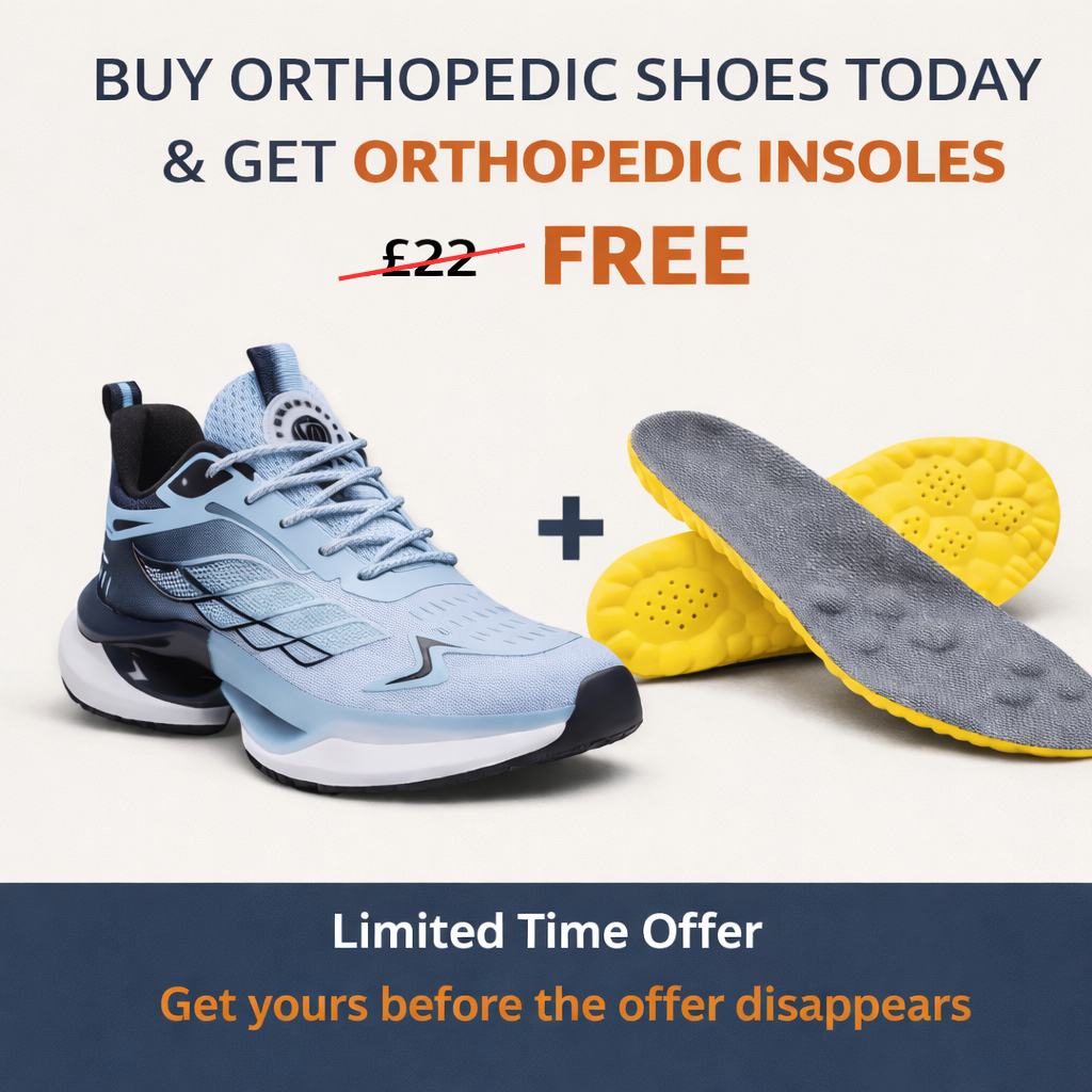 Orthopedic Hands-Free Walking Sneakers –  Comfort & Wide Toe Fit