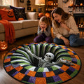 SpookyVision Halloween 3D Skeleton Optical Illusion Rug
