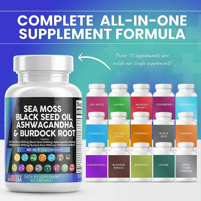 Sea Moss Black Seed - The Ultimate 15-in-1 Wellness Powerhouse