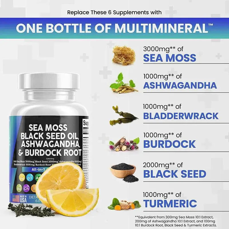 Sea Moss Black Seed - The Ultimate 15-in-1 Wellness Powerhouse
